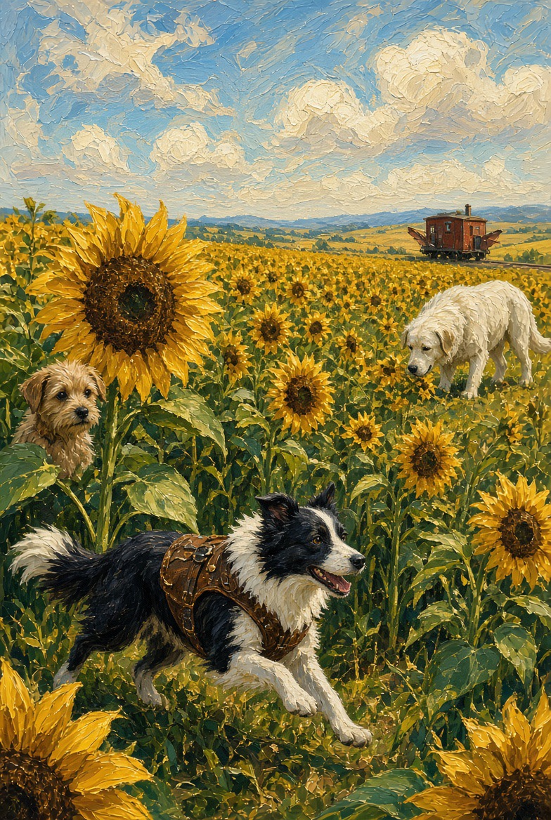 Sunflower field hide-and-seek