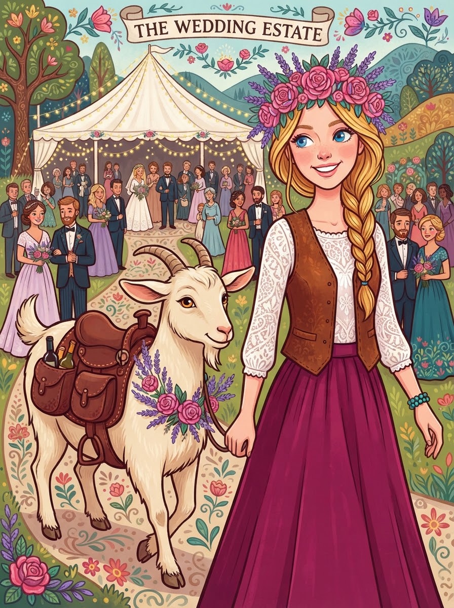 Dolly and Glimmer serving guests at the lively wedding reception