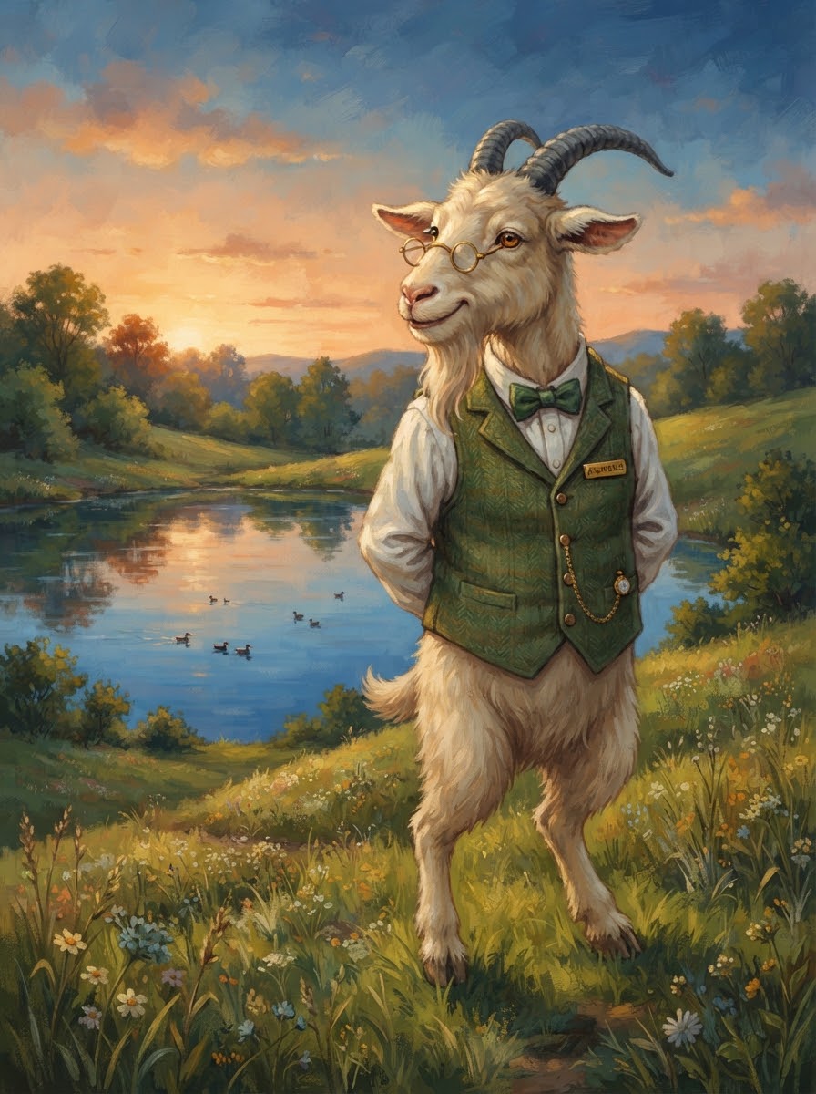 Professor Gruff, Editor of Ozarks Goat News