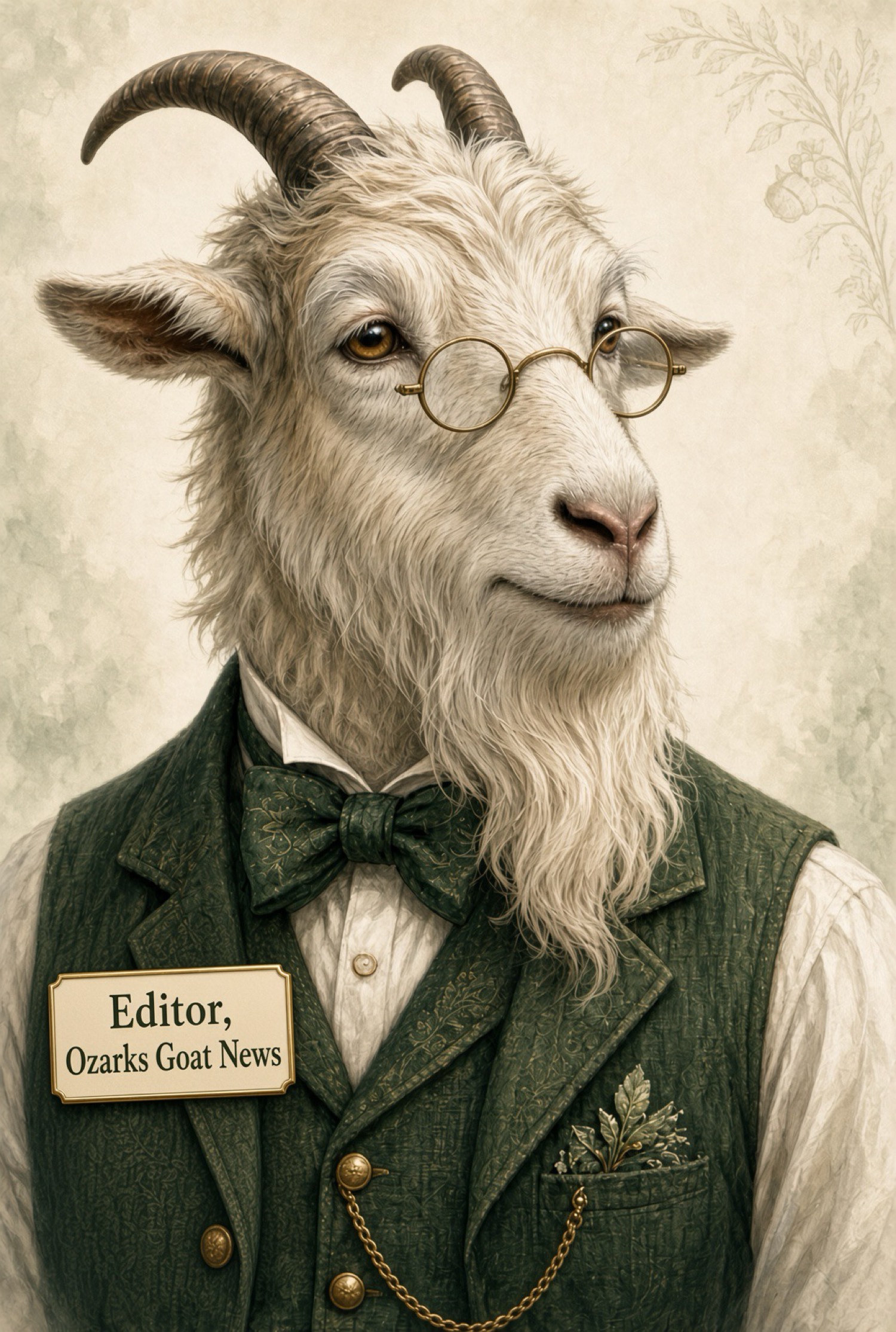 Professor Gruff, Editor & Publisher of Ozarks Goat News